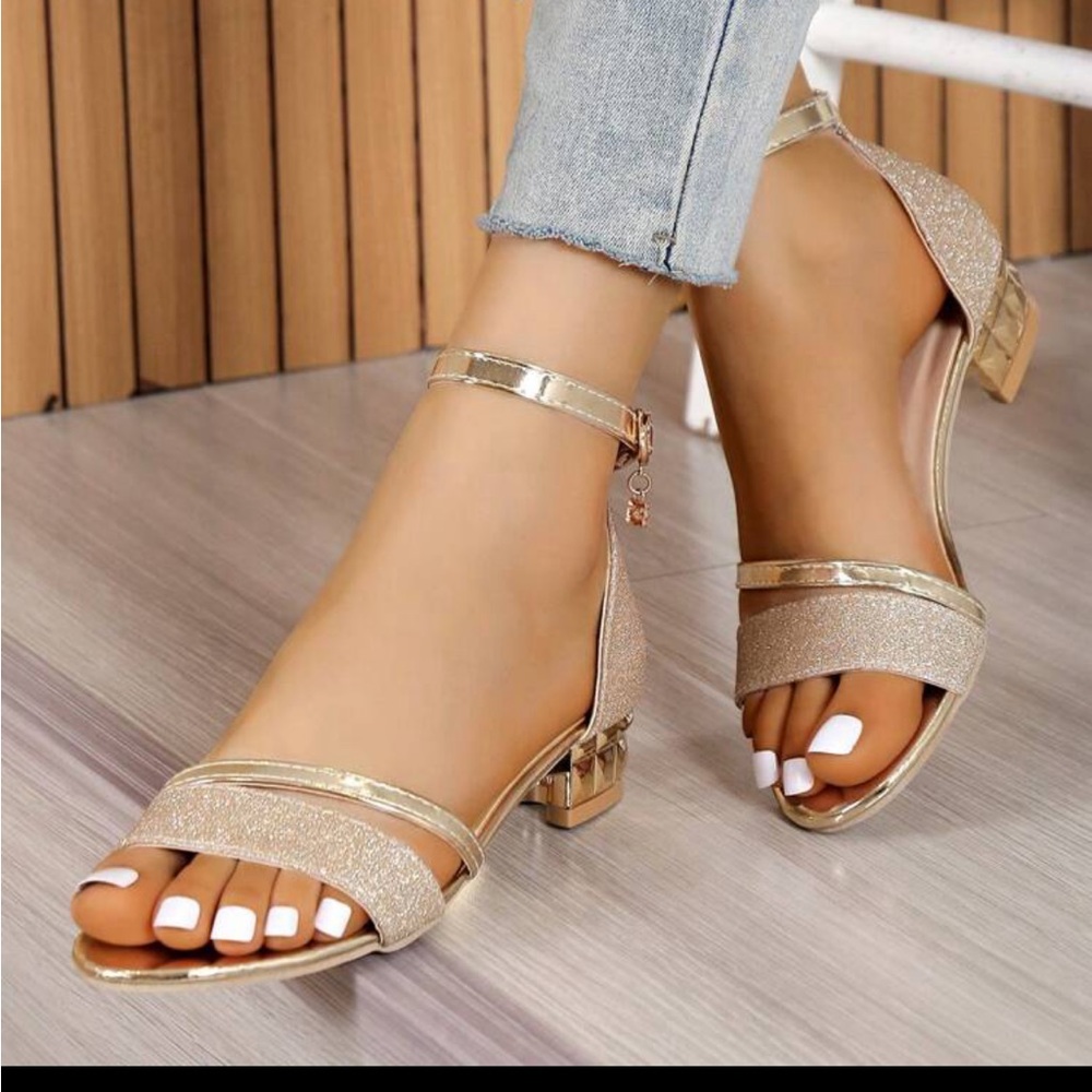 Golden Low 1 Inch Women’s Block Heel